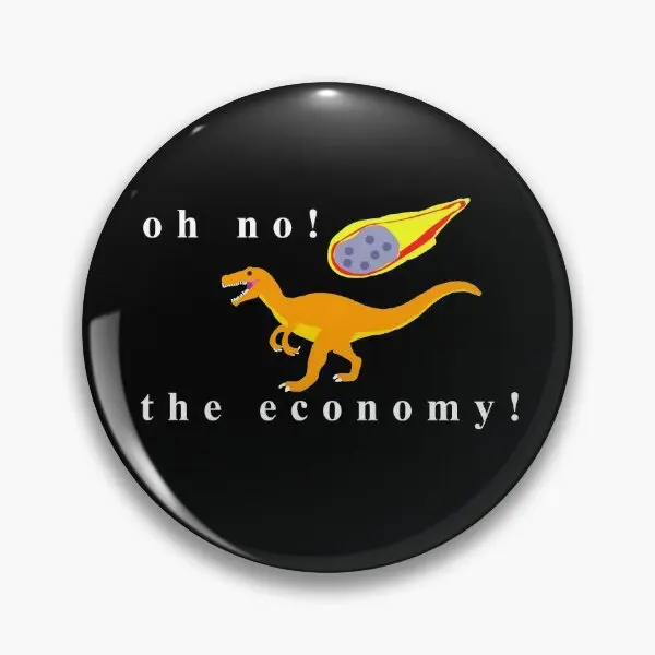 Oh No The Economy  Soft Button Pin Badge Fashion Gift Brooch Cartoon Lapel Pin Funny Women Creative Hat Lover Cute Collar Metal