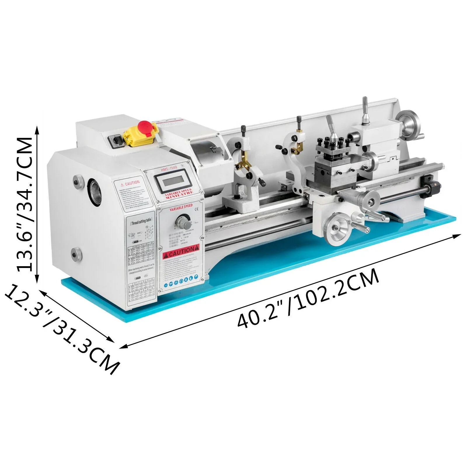 1100W Turning Drilling Manual Lathe Machine 8.7