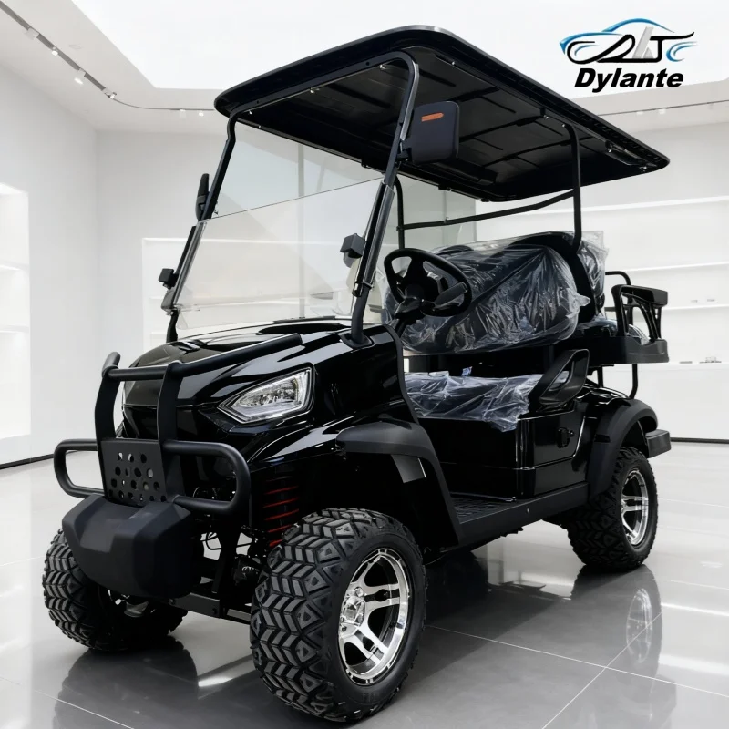 تاجر مزرعة صغيرة 2 4 6 مقاعد 4000/5000/7000 واط 60 فولت 72 فولت ليثيوم فائدة مركبة رخيصة عربة جولف كهربائية مع الإطارات على الطرق الوعرة #6