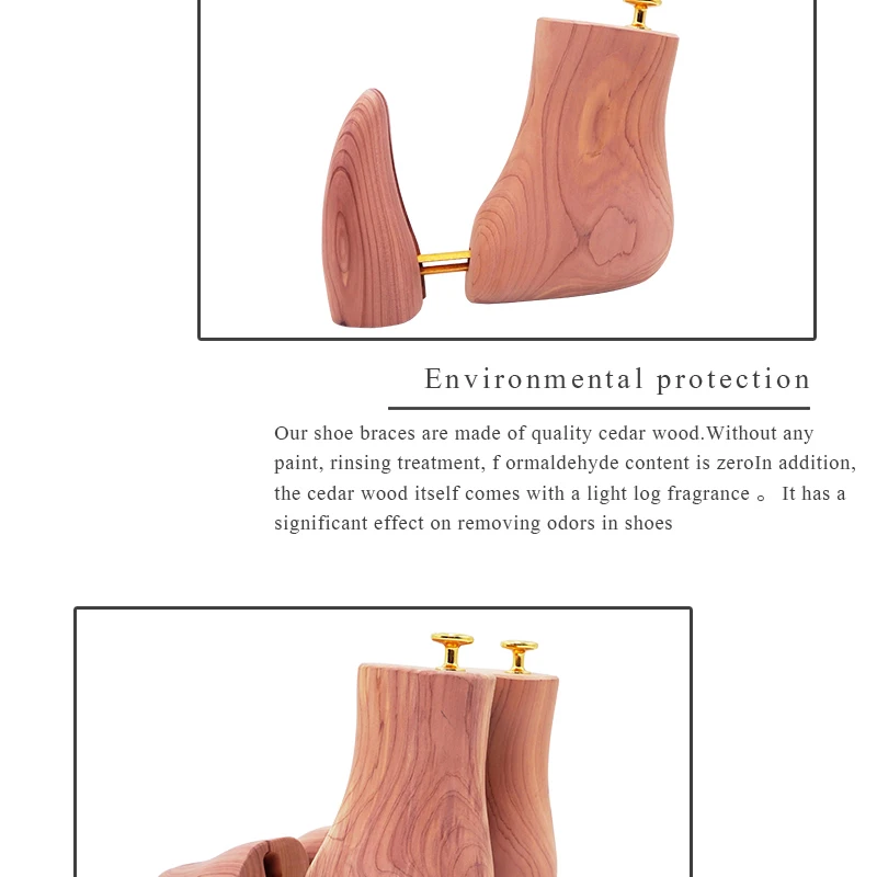 Men's and Women's Single Tube Adjustable Red Cedar Boot Stretcher Wood Shoe Tree