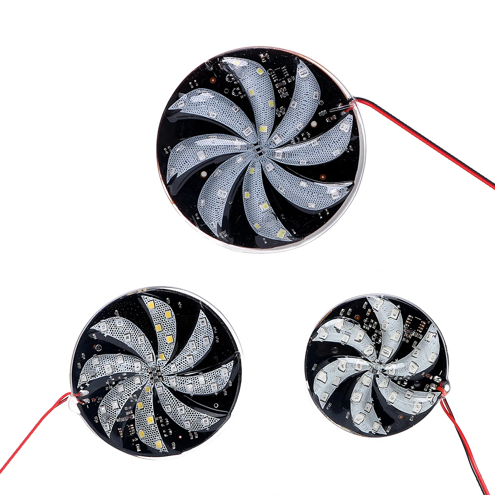 ضوء LED ستروب ملون للدراجة النارية ، مصباح فلاش 12 فولت ، مصابيح طاحونة هوائية معدلة ، تصميم السيارة ، عجلة النار ، الجو