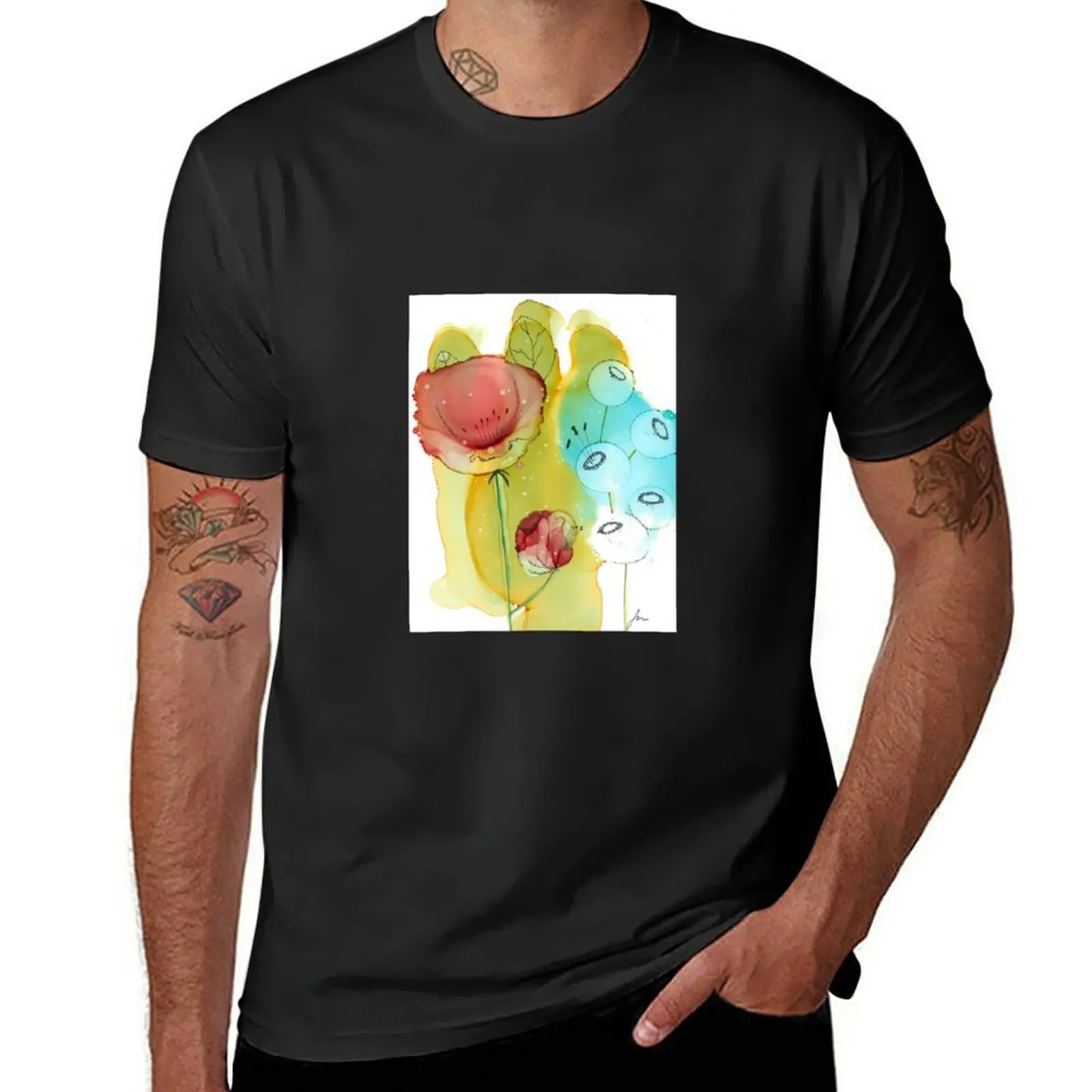 Blueberry Flowers T-Shirt customs cute clothes new edition plus sizes Men's t shirts