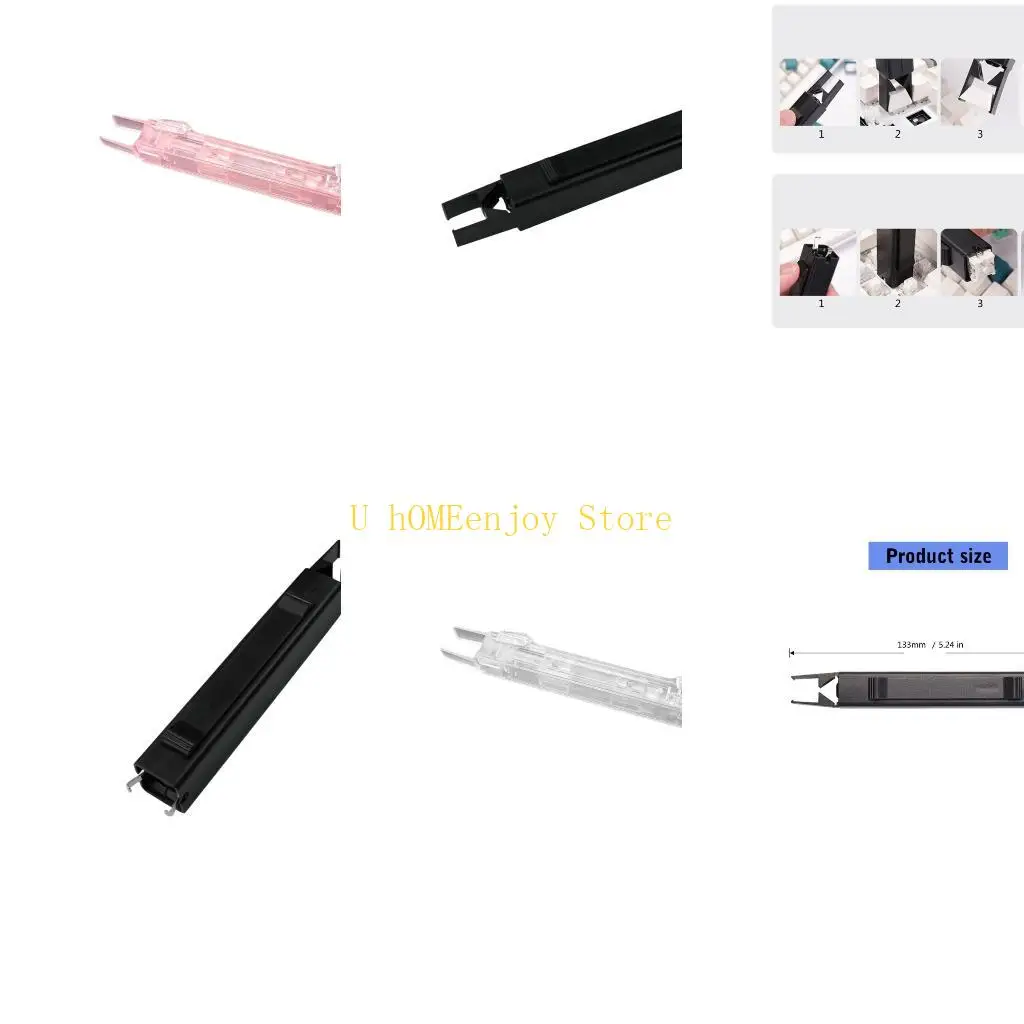 

B0KF Съемник клавишных колпачков 2 в 1, съемник переключателей клавишных колпачков для чистки клавиатуры