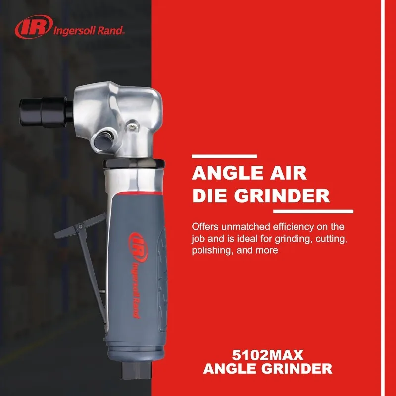 Ingersoll Rand 5102MAX Air Die Grinder – Right Angle, Ergonomic Grip, 0.4 HP and 20,000 RPM Motor, Lightweight Tool,Spindle Lock