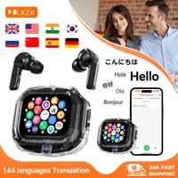 Auriculares Inalámbricos Bluetooth, Auriculares con Traducción en Tiempo Real en 144 Idiomas para Negocios, con Pantalla Táctil Inteligente, Auriculares HiFi TWS