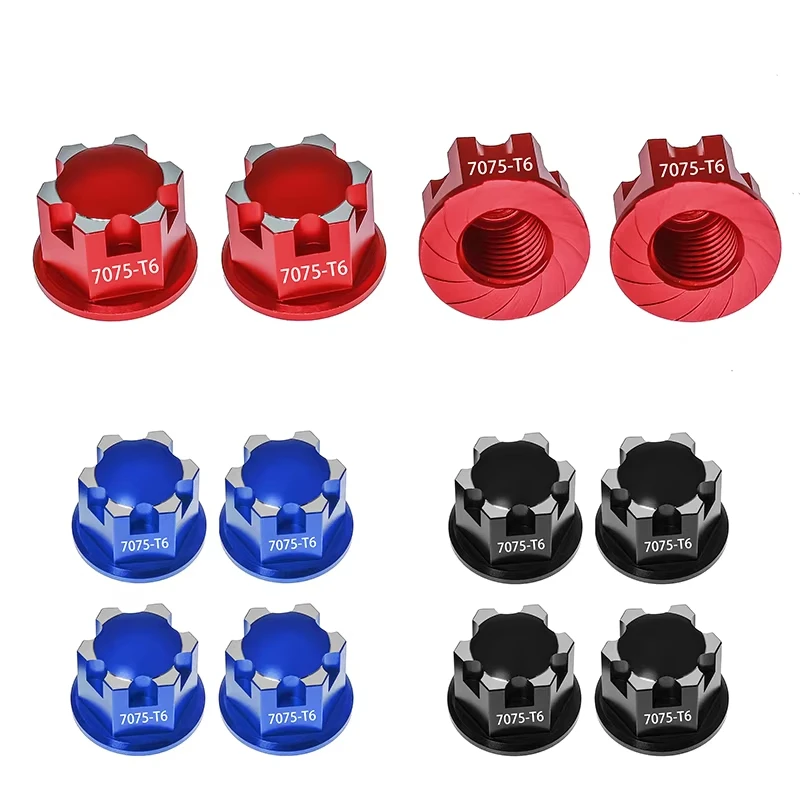 4PCS 17mm Heavy-Duty Metal Wheel Nuts for Traxxas X-MAXX XRT Sledge E-Revo - Upgrade Part 7758 Locking Tire Nuts