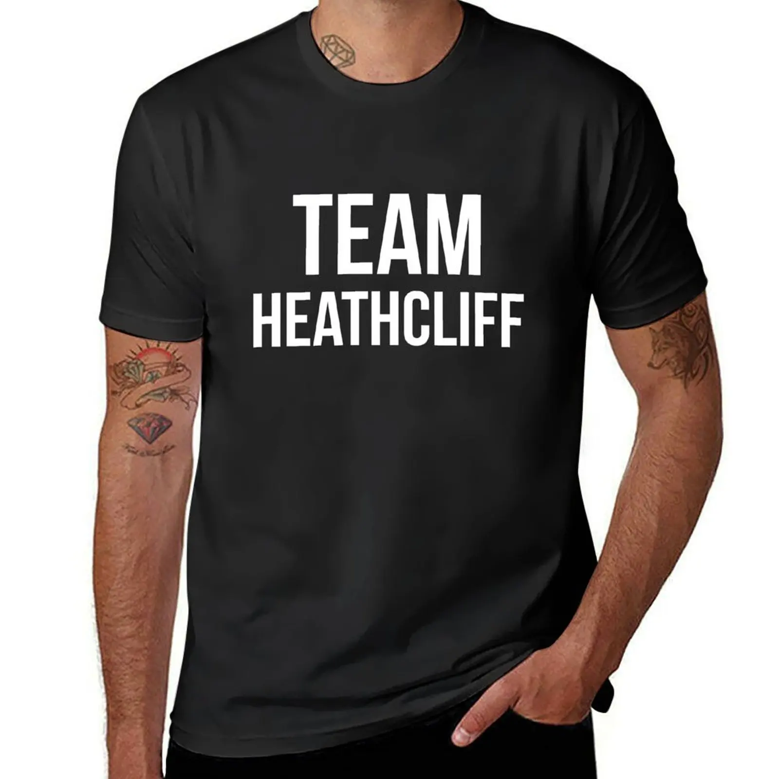 

Team Heathcliff Emily Bronte Wuthering Heights Tee T-Shirt heavyweights custom shirt mens t shirt