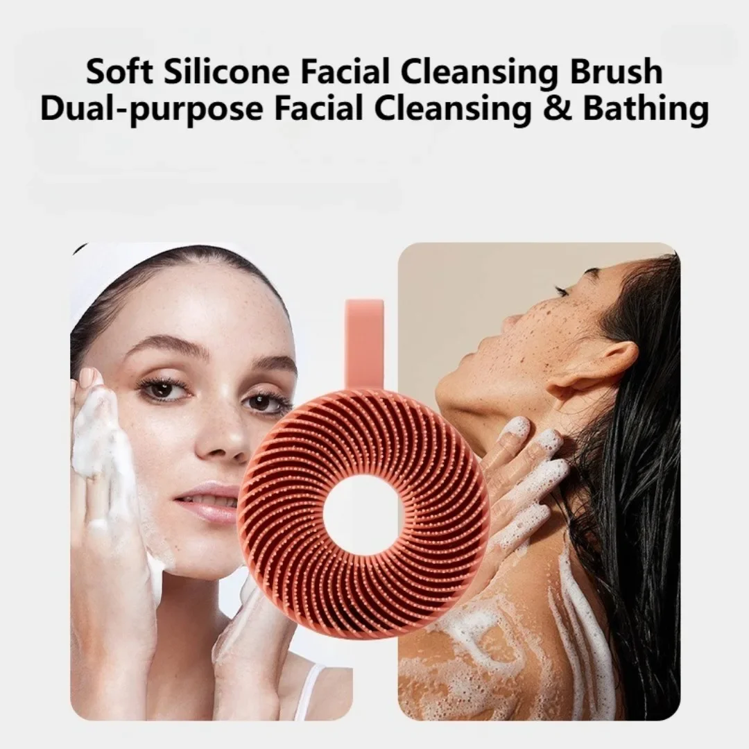 Scrubber per il corpo in silicone Spazzola per il viso Spazzola esfoliante Detergente Pulizia manuale del corpo Doccia Spazzola da bagno per massaggio delicato per uomo