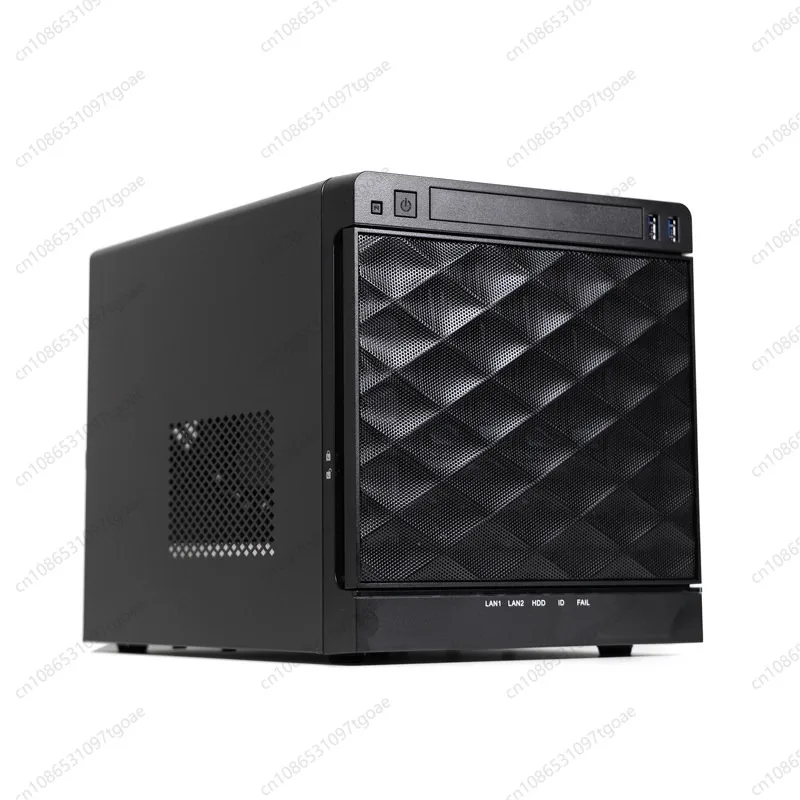 Mini ITX NAS Server Case Multi Hard Drive Bay Mesh Front Panel Home Data Storage Chassis