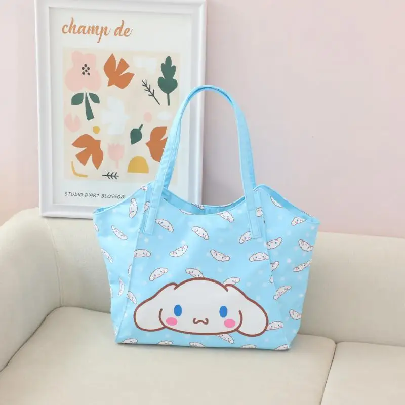 Kawaii Sanrio Keroppi Badtz Maru Hanyodon Handbag Girl Shopping Bag borse a tracolla ad alta capacità Anime Figure Cute Festival Gift