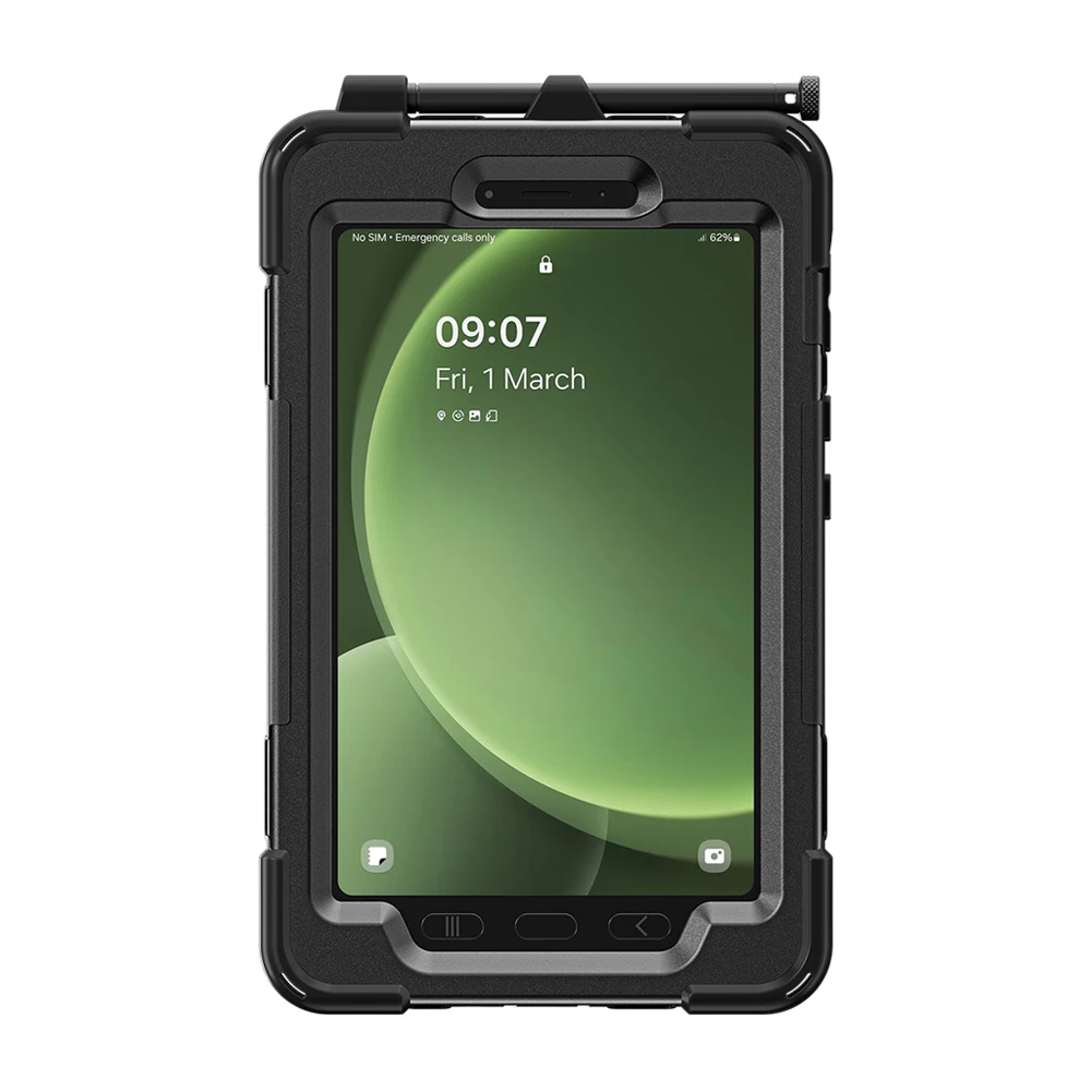 Blindado Shockproof Lifting Handle Shoulder Strap Case, PC Capa de Silicone, Samsung Galaxy Tab Active 5, X306B, 2024