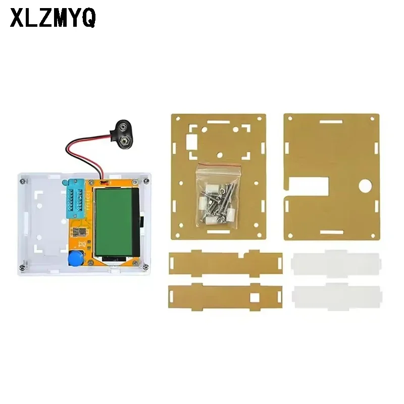 LCR-T4 Transistor Tester Diode Triode Capacitance ESR Meter MOS PNP LCD Display Mega328 Transistors Diodes Acrylic Case