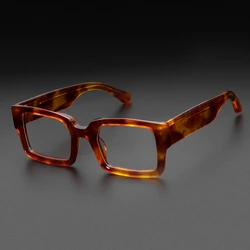 Top Quality Vintage Acetate Eyeglasses Frame Men Optical Myopia Prescription Glasses Frame Women Luxury Designer Eyewear