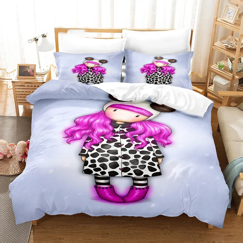 

3D Printed Kawaii Gorjuss Comfortable Duvet Quilt Cover Pillowcase Bedding Set Children Bedroom Decoration Home Textile