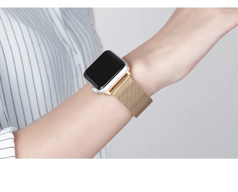 Luxuriöses Edelstahlarmband für Apple Watch Band 44 mm 40 mm 42 mm 38 mm Metall-Ersatzarmband für iWatch 8 7 6 5 SE 4 3 – Detail 3