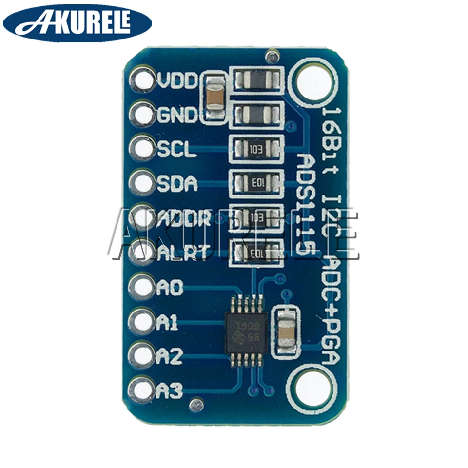 ADC Development Board, ADS1115, ADS1015, ADC, Ultra Compact, 16 precisão, 4 canais, 16 bits, conversor analógico-digital, I2C