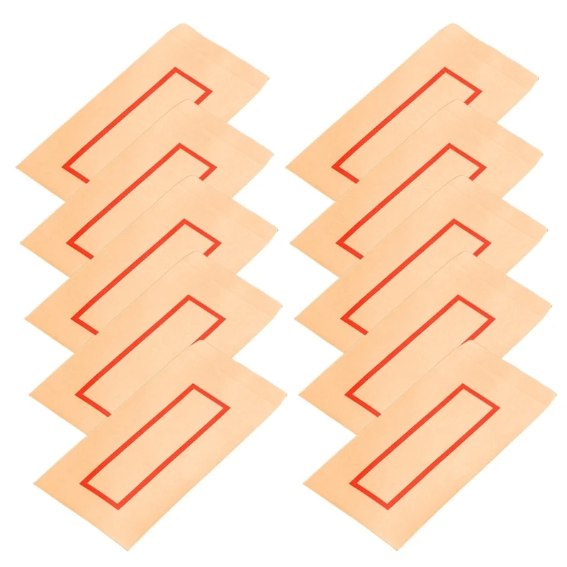 Envelopes retrô 10 unidades, estilo chinês, envelopes negócios, envelopes papel com moldura