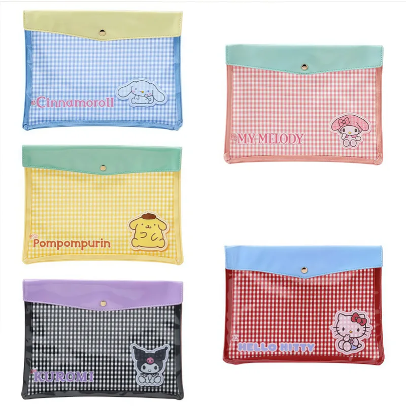 

Kuromi File Bag My Melody Cute Hasp PVC Waterproof Large Capacity Multifunctional Cosmetics Travel Toiletries Storage Bathroom