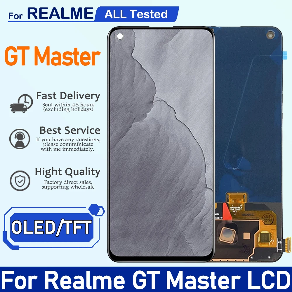 OLED/TFT LCD For Oppo Realme GT Master RMX3363 RMX3360 Display Screen With Touch Panel Digitizer For Realme GT Master