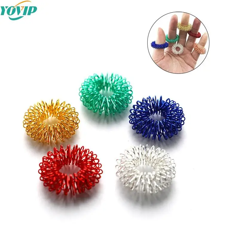 5pcs Finger Massager Massage Ring Health Care Set Home Use Health Care Tools Acupressure Figure Massager Relax Finger Hand Care