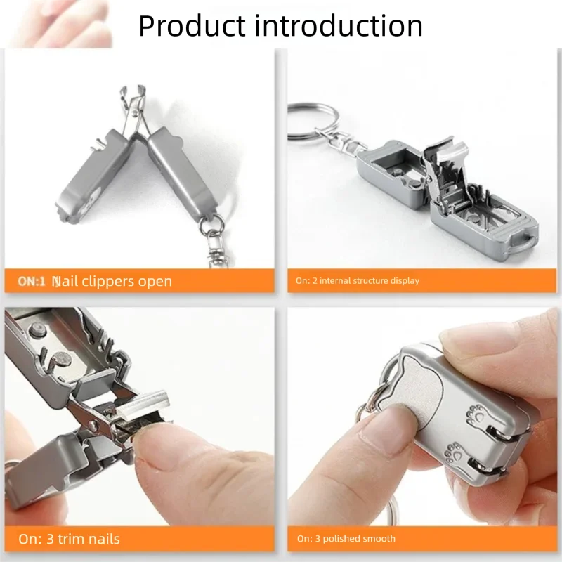 Mini Folding Nail Clippers Stainless Steel Nail Clippers Portable Manicure Tool Set Nail Clipper Kit Anti-Splatter Nail Clippers