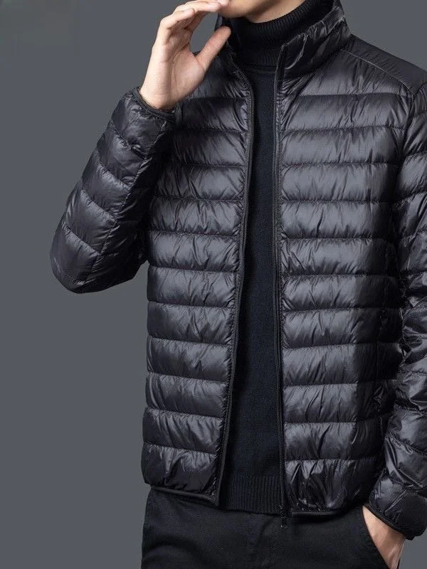 

Легкая хлопковая куртка для мужчин, осенне-зимнее брендовое пальто Outlet, тонкое стеганое повседневное молодежное пальто с капюшоном, чистый цвет