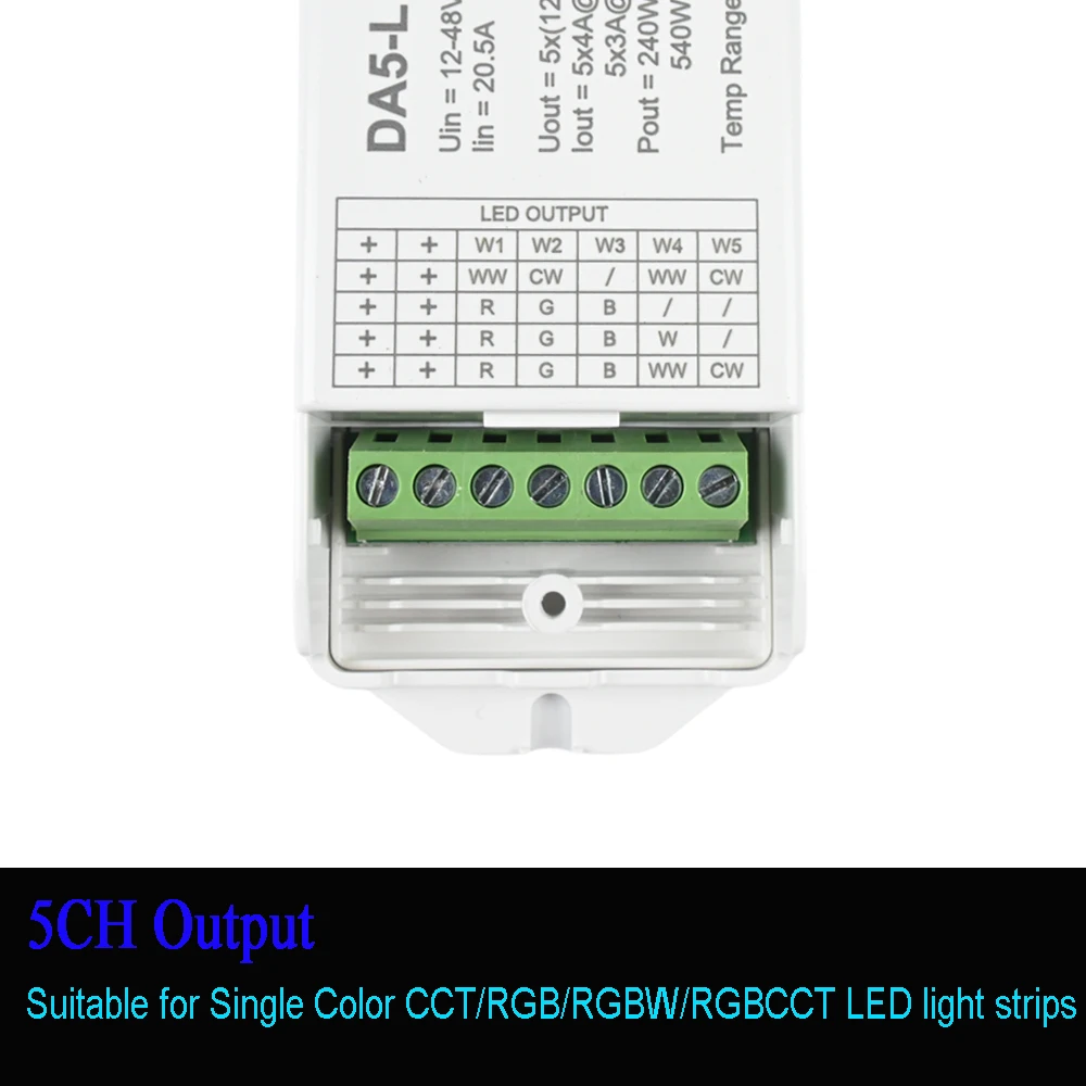 Imagem -03 - Dali-led Dimmer com Display Digital ch Tensão Constante dc 12v 24v 36v 48v Interruptor Escurecimento Dt8 Toque do Painel Mestre