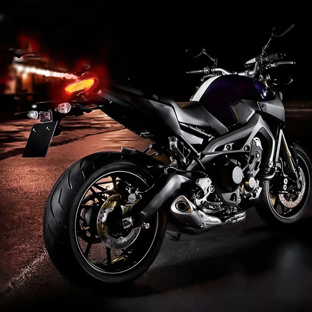 12V Motorcycle Tail Light MT09 FZ09 Tracer 2014-2016 Accessories Brake Turn Signal Taillight LED Light With E24 For YAMAHA MT 09
