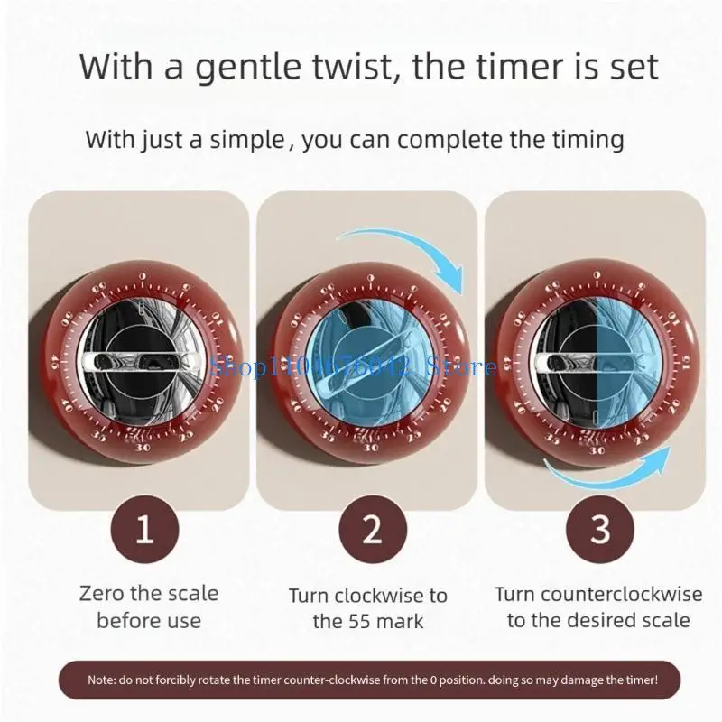 

5asd Stainless Steel Timer Mount 60 Minutes Scale Cooking Accessories