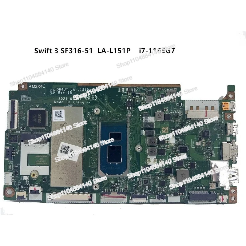 

LA-L151P Mainboard for Motherboard I7-1165G7 SRK05 RAM: 16G Used