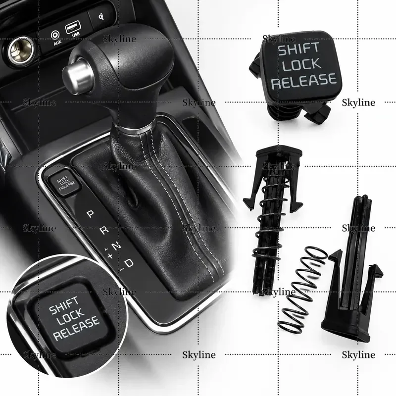 Car Shifting Lock Covers Shift Lever Release Cover Transmission Gear Knob Trim For Kia Sorento 2016 2017 2018 Auto Interior