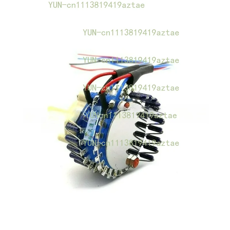 MN type left and right channel balance volume potentiometer, 2*23 gear copper shaft silver-plated sealed switch frame