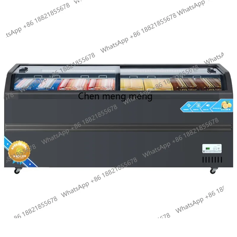 خزانة عرض تجارية للفريزر، خزانة تجميد، خزانة جزيرة ذات سعة كبيرة