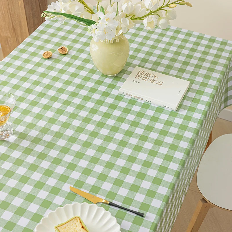 

New Rectangular Household Tablecloth Simple and Dirt Resistant Waterproof Oil Resistant No Wash Dining Table Mat Desk Tablecloth