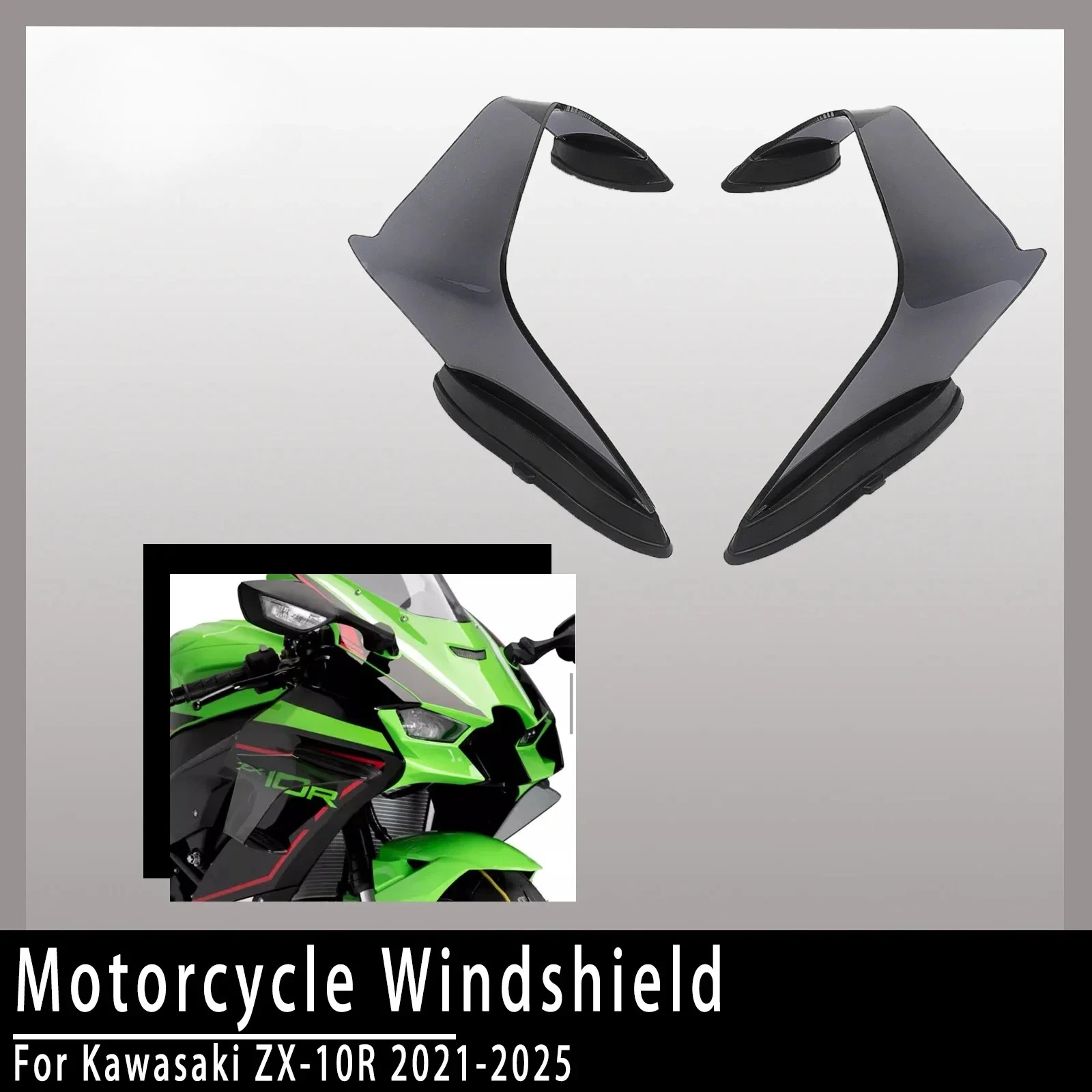 

Adecuado para Kawasaki ZX-10R 20212022 2023 2024 2025 alerón lateral de ala fija para motocicleta, nueva ala aerodinámica 2021-2