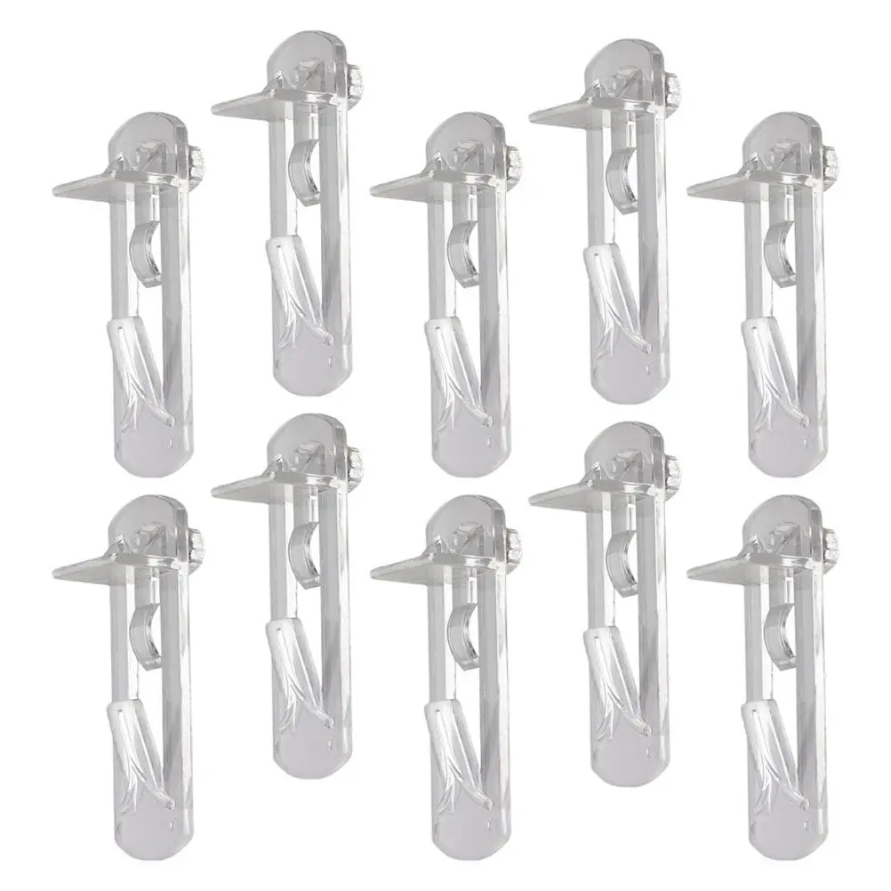 10Pcs Shelf Support Clips Locking Stable Cabinet Shelf Pins Strong Spring Loaded Shelves Clips for Furniture Bracket for Shelves