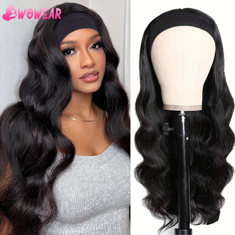 

200 Density Headband Wigs Human Hair Body Wave Brazilian Human Hair Wig Without Glueless Full Machine Made Ready To Wear Wigs