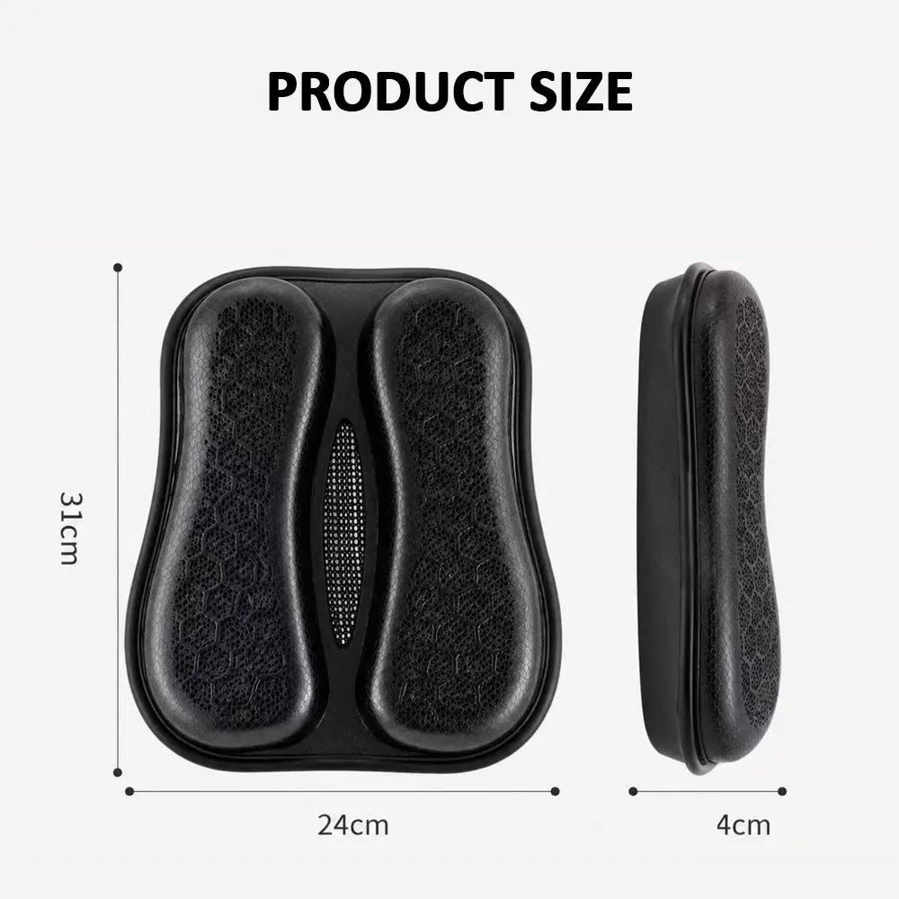 Foldable Motorcycle Gel Seat Cushion 3D Honeycomb Gel Universal Breathable Pad, Anti-Slip Shock-Absorbing Moto Accessories