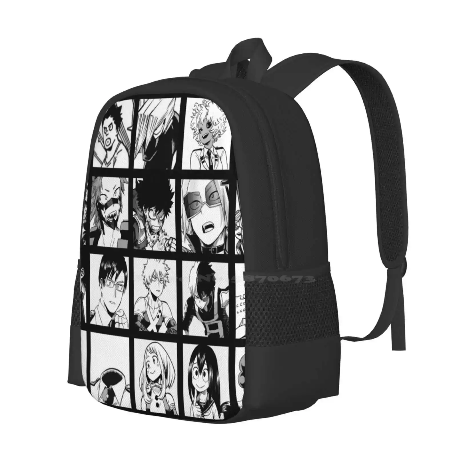 Manga Design New Arrivals Unisex Bags Student Bag Backpack Bnha Deku Izuku Midorya Ochako Ururaka Shoto Todoroki Denki Kaminari