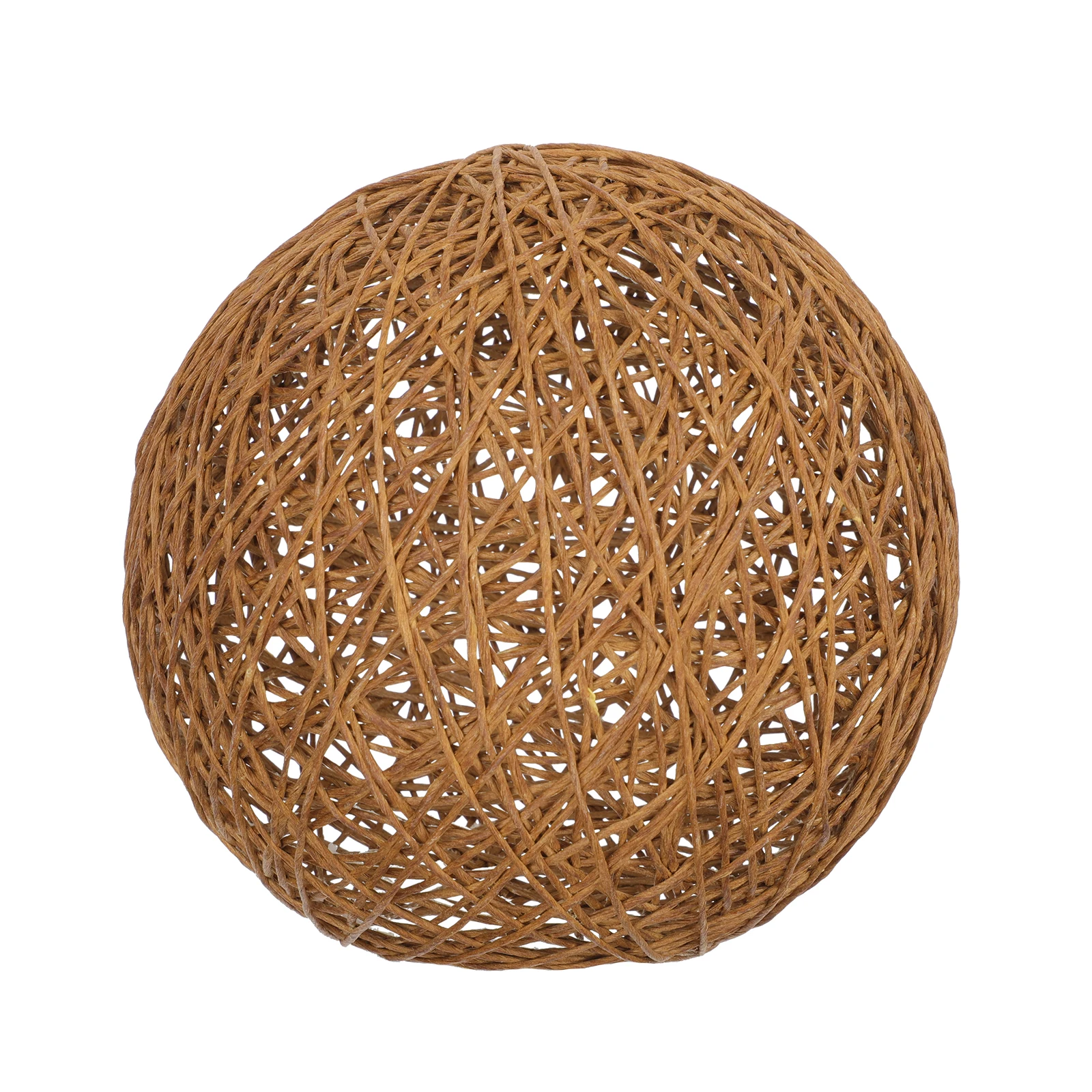 

Rattan Lampshade 15cm Light Shell Cover Woven Ball Shape Dust Proof Protector Shaded Round Bulb Fluorescent Bedroom Room