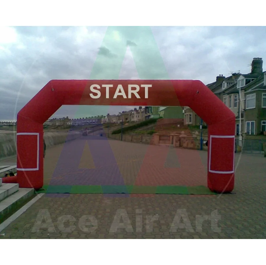 Inflatable Racing Start Line Arch, Complete Air Blower, Ropes, Sandbag, Storage Bag, 8m x 4m