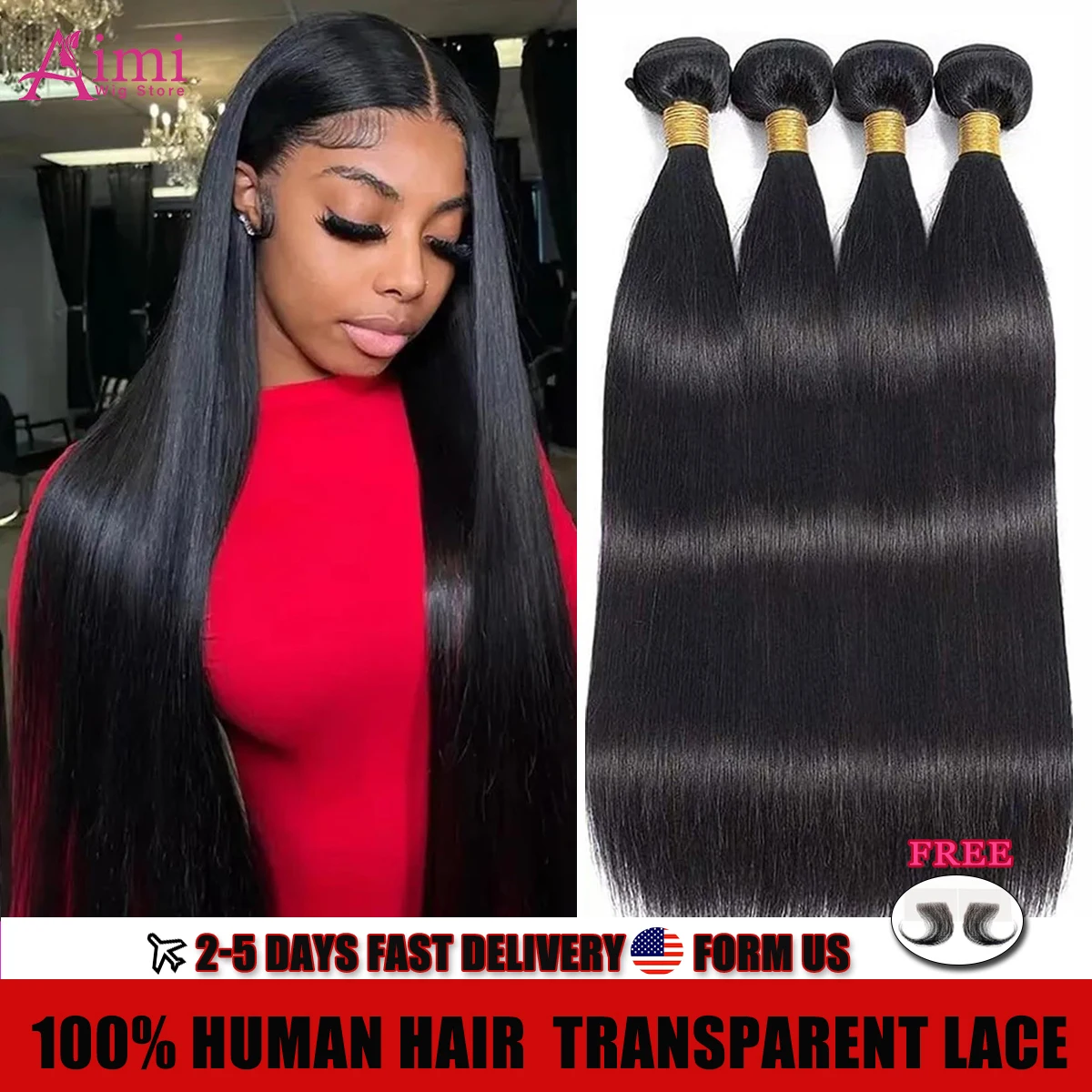 16A 30-дюймовые черные прямые пучки человеческих волос 4/5/6 шт. 100% необработанные бразильские необработанные пучки человеческих волос для наращивания для женщин