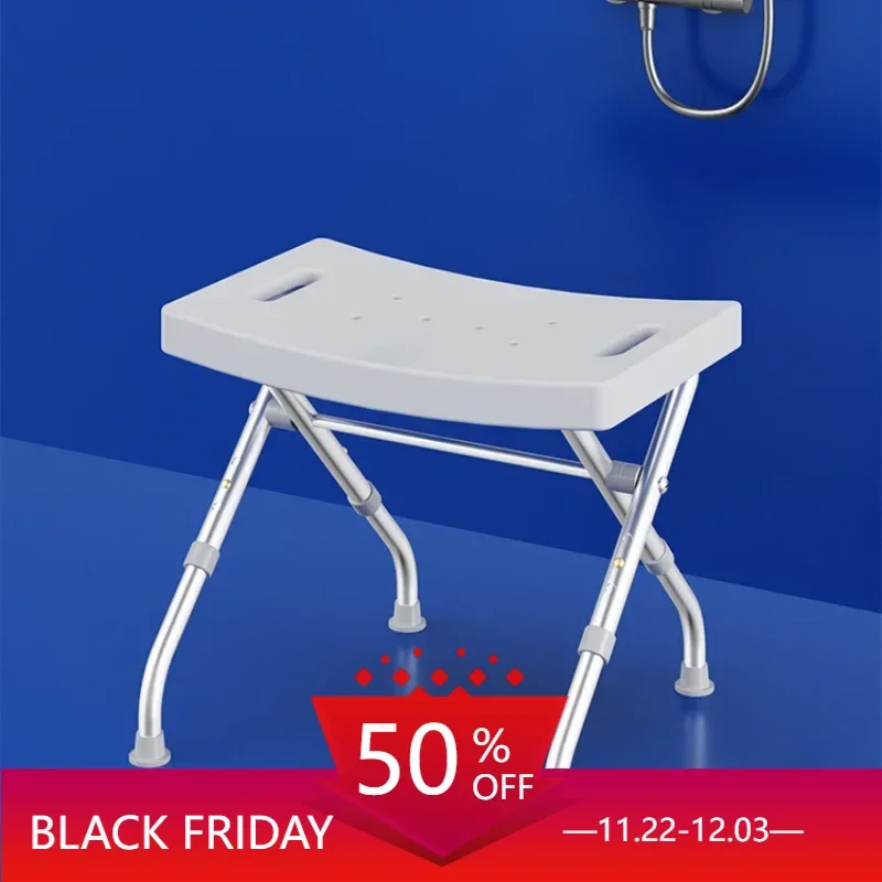 Stool Foldable Chaise Douche Comfortable Chair Folding Telescopic Design Acrylic Sitz Bath Tabouret Storage Space Furniture