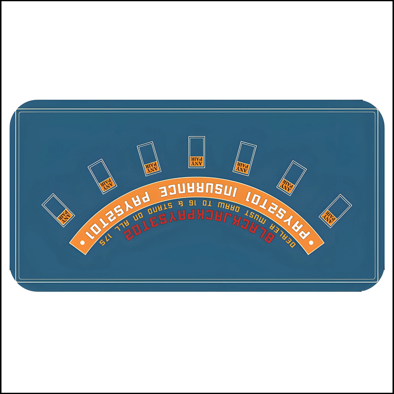 120-×-60-センチメートルブラックジャックラバーゲームテーブルマット大型サイレント滑り止めポーカーゲームテーブルマットエンターテイメントアクセサリー