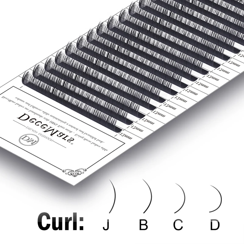 DeceMars Eyelash Extension 16line/Tray Individual Faux Mink Lash