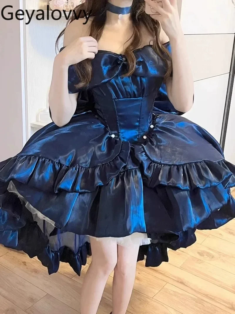 فساتين حفلات أعياد الميلاد الجديدة لعام 2025 بدون أكمام بخصر عالٍ فساتين خرافية فائقة للأميرة الحلوة فستان فرنسي عالي الإحساس للمشاهير #1