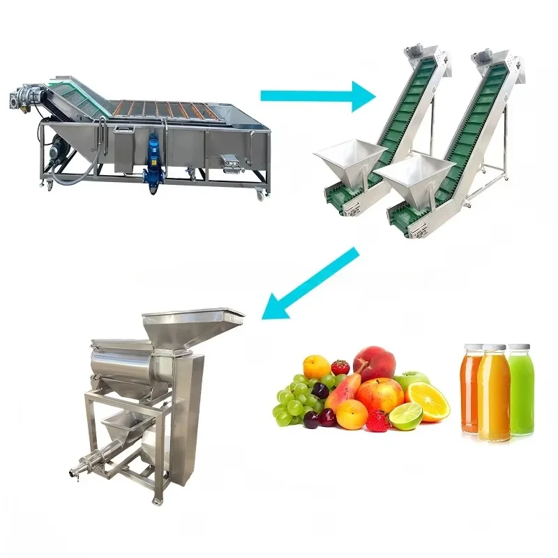 Selling Fruit and Vegetable Cleaning and Juicing Production Lines  for Apple Juice Pineapple Juice