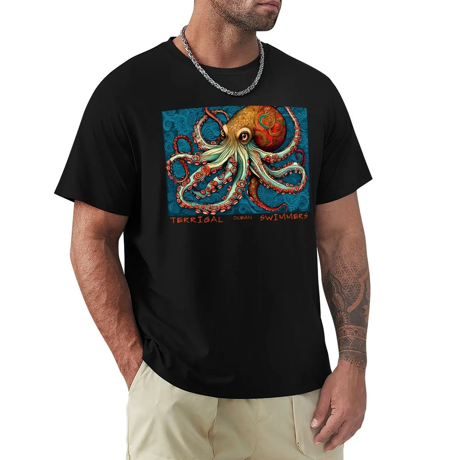 Футболка TERRIGAL Ocean Swimmers Octopus, быстросохнущая, для активного отдыха