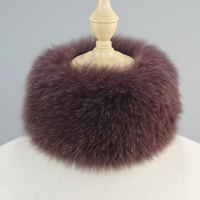 2026 Hot Sale Women Real Fox Fur Scarf Fur Headbands Good Elastic Winter Luxury Neck Warmer Natural Fur Mufflers Ring Scarves - Image 7