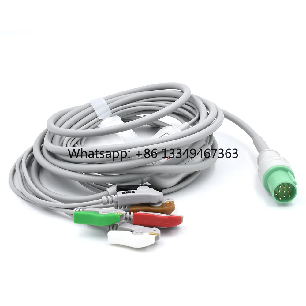 Direct-connect Cable with Leadwires 5 Leads Cable Grabber for Patient  Accessories Factory Supply